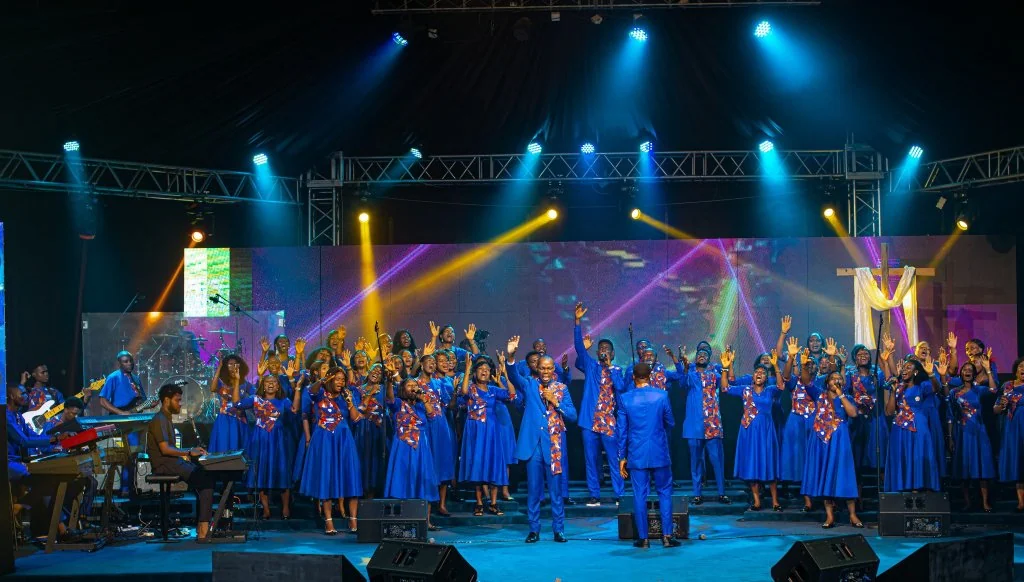 The Glorious Fountain Ministries choir in worship